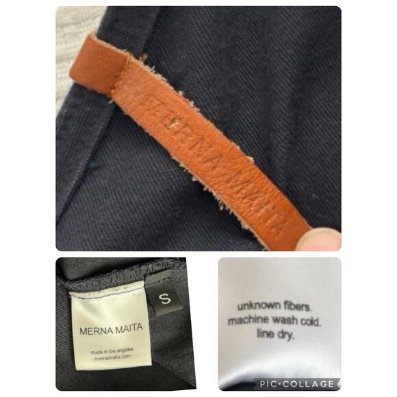 MERNA MAITA CHUNKY JUMPSUIT IN BLACK HANDMADE OVERALL WOMEN SIZE SMALL - Picture 16 of 16